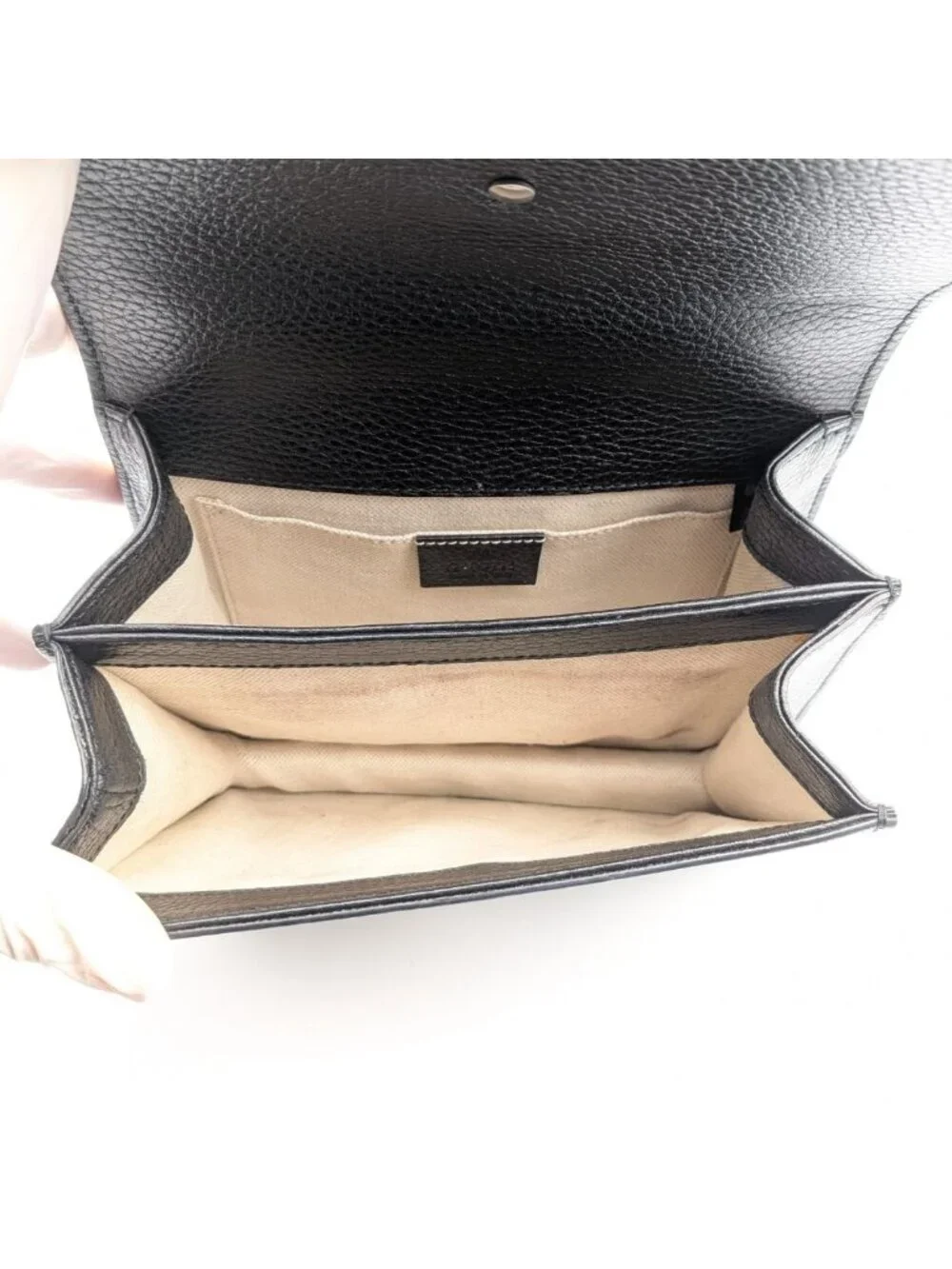 Gucci Bamboo Dionysus Leather Rhinestone 2-Way Shoulder Bag Black